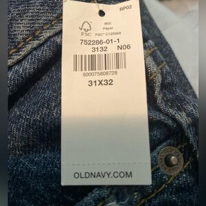 Old Navy Men's Straight Jeans - Dark Blue